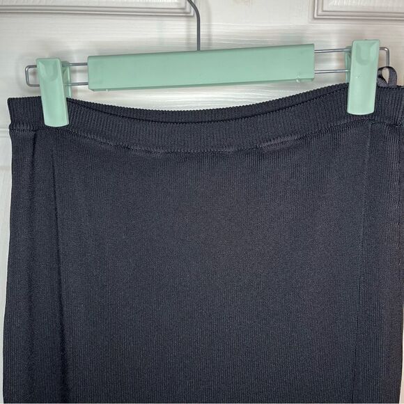 Cyrus Knit Faux Wrap Pencil Skirt Mini Black S - Picture 4 of 8